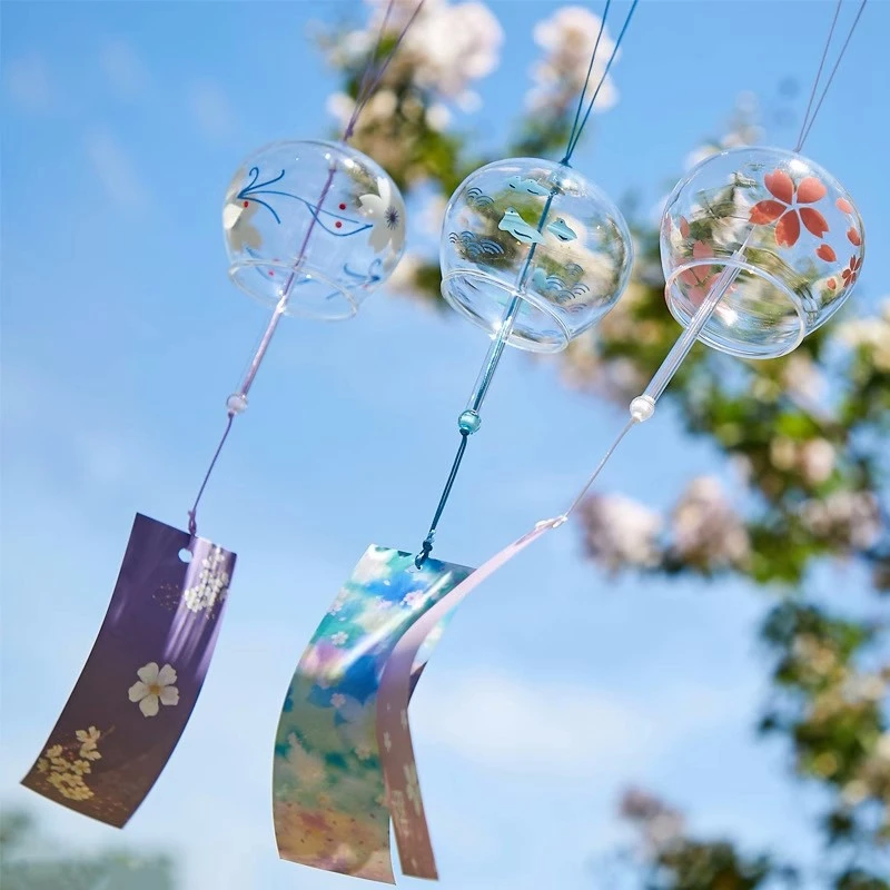 Japanisches Windspiel, handgefertigt, Sakura-Windspiel – Bild 2