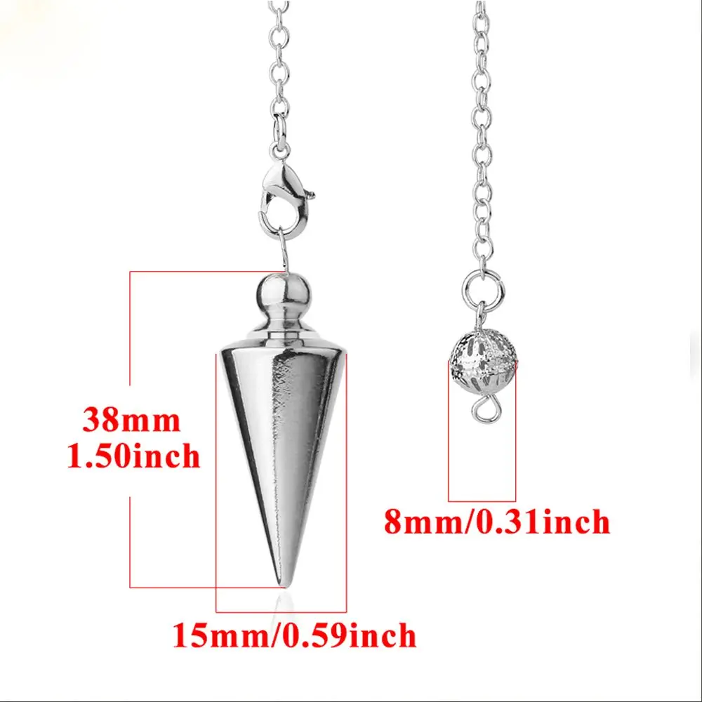 Ketten-Wünschelrute Gold Silber Antik-Kupfer Roségold Reiki Pendel – Bild 4