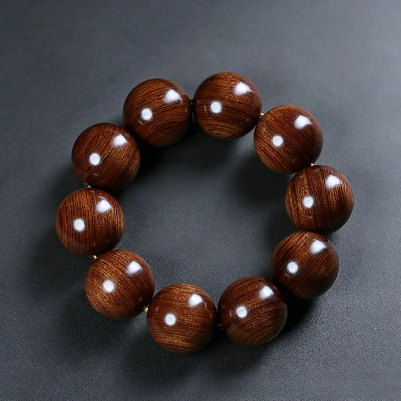 Großblättriges Gelbes Rosenholz Buddha-Perlen Armband 108 Stück Unisex – Bild 4