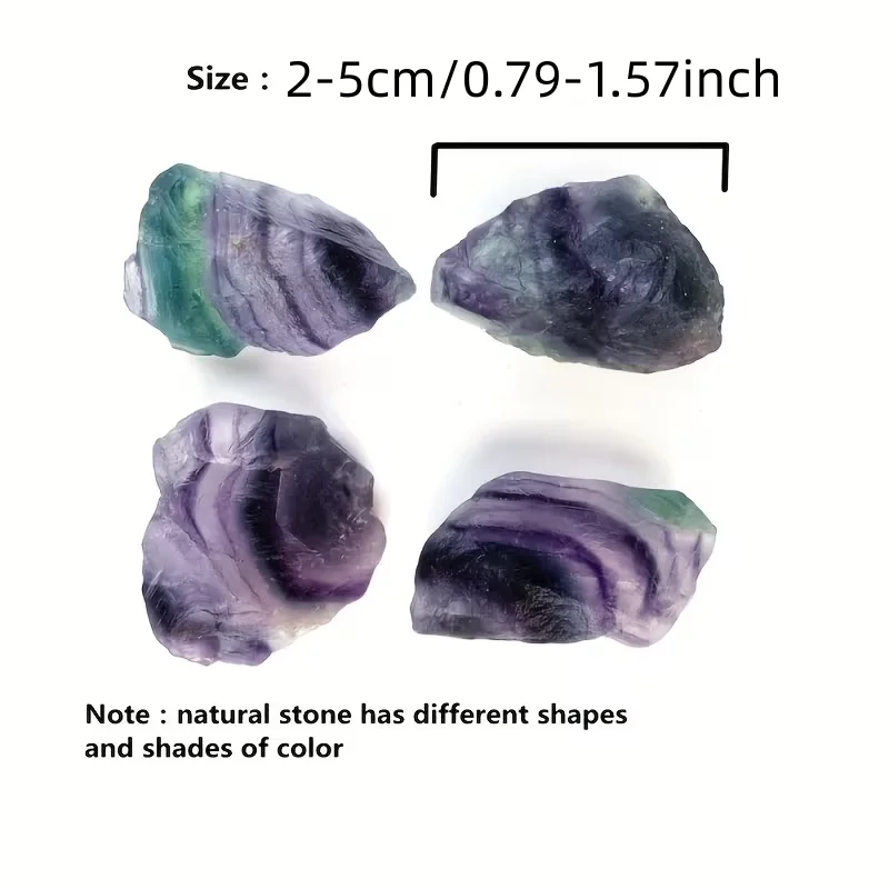 0,11/0,22/0,44 lb Naturfarbener Fluorit-Rohmineralien-Probenexemplar – Bild 4
