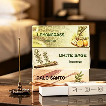 Natürliche Räucherstäbchen 12cm Palo Santo Sandelholz-Düfte für Raumduft Lavendel-Räucherstäbchen