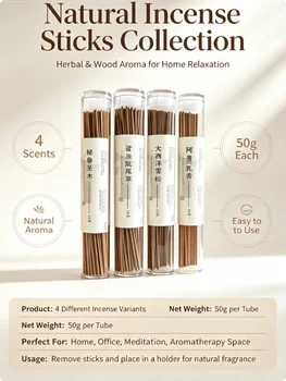 Natürliche Räucherstäbchen-Kollektion Natürliche Räucherstäbchen | 4 Düfte Kollektion Premium