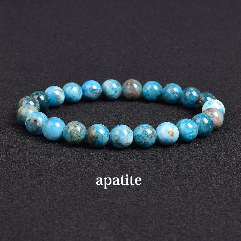 Echte Naturstein Armband Apatit Lapis Lazuli Achat Kristall Tigerauge – Bild 2