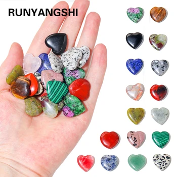 Natürliche Kristall Herz Schmuck Rose Quarz Liebe Zubehör Energie Juwel Dekoration (10 Stück)