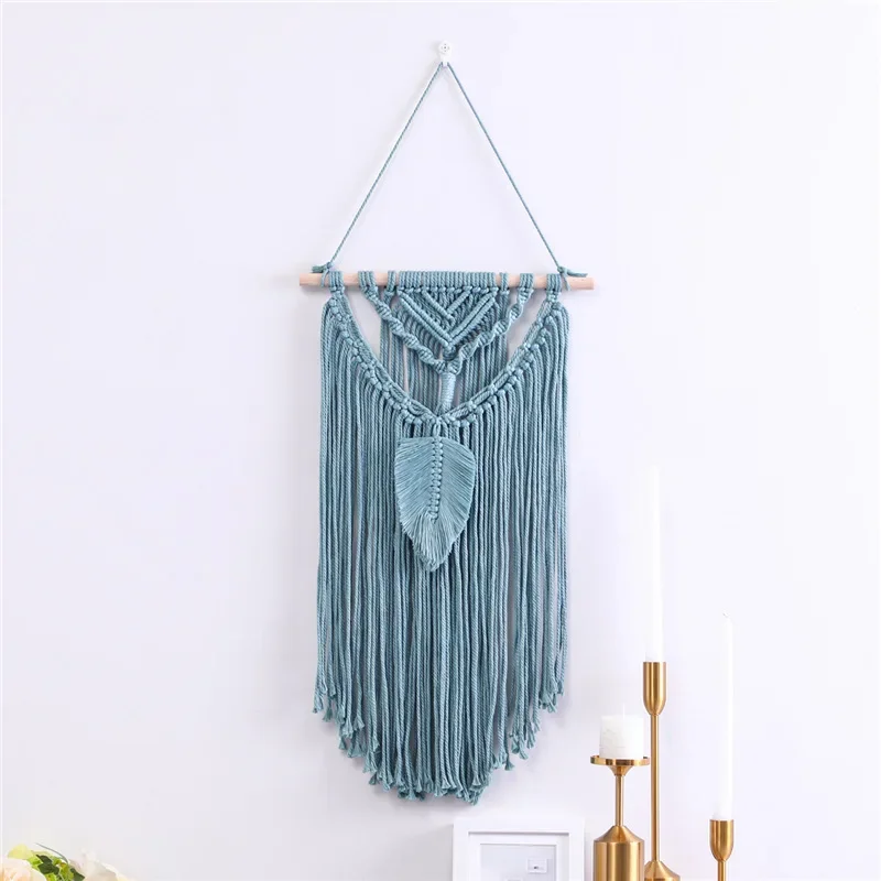 Makramee Boho Wandbehang Wandhintergrund Wohnzimmer Dekoration – Bild 4