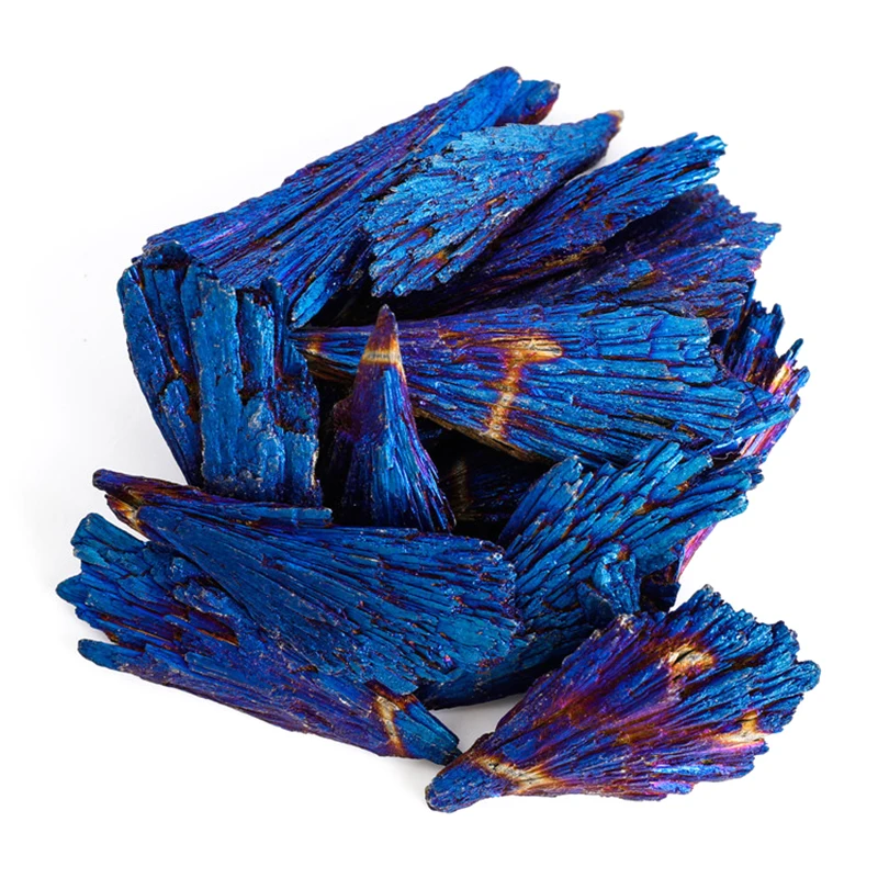 Steine und Kristall, schwarzer Turmalin, natürliche blaue Farben – Bild 6