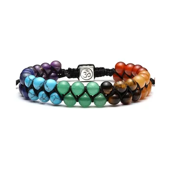 Chakra-Behandlung Kristall-Armband Yoga Stein verstellbare Perlen Armband Meditation Entspannung Angst