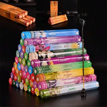 20-Sticks/Box India Räucherstäbchen, Citronella Jasmine Sandelholz Trauben Vetivert Royal Lavender Ganesh