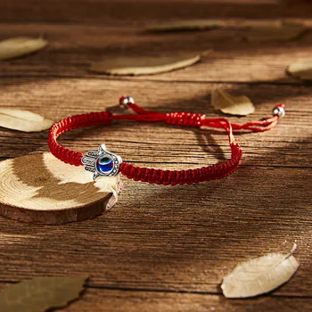 Hamsa Hand verstellbare rote Schnur Armbänder Hand von Fatima türkischen glücklichen bösen Blick Armband