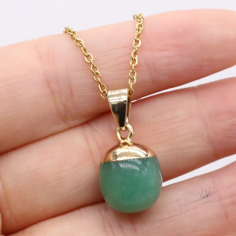 Naturstein Lapis Lazuli Adzuki Bohnenförmiger Halbedelstein Anhänger – Bild 4
