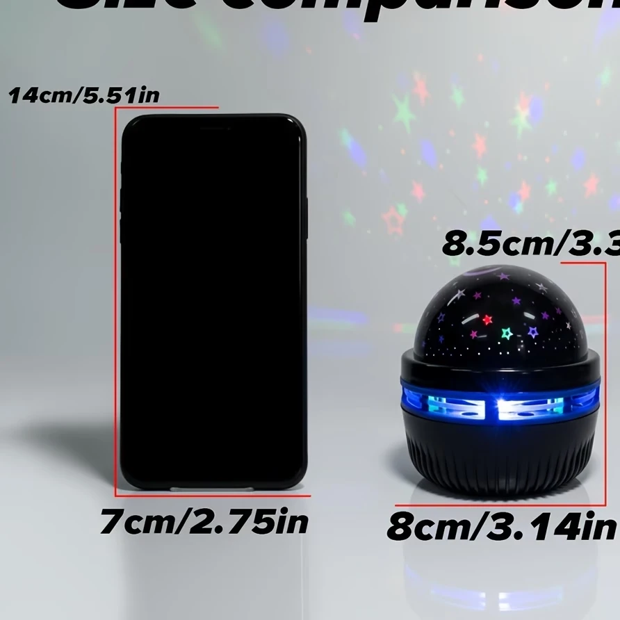 LED Sternenhimmel Nachtlichter USB Projektor Lampe Magic Ball Mond – Bild 6